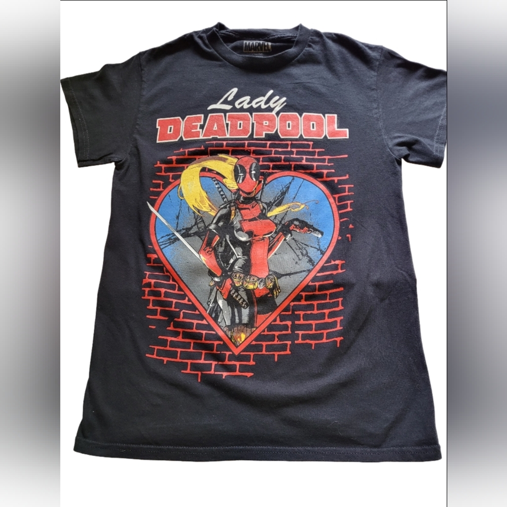 Marvel Black and Red Short Sleeve Tee